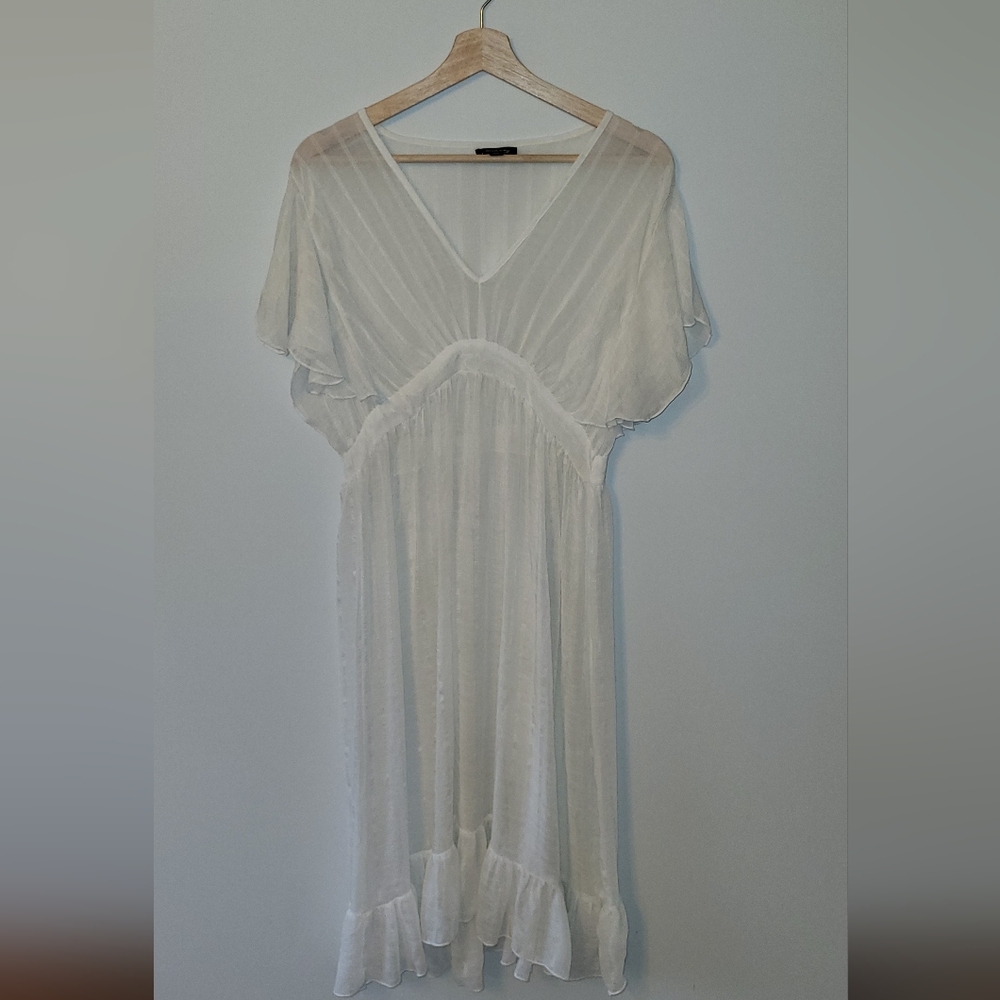 Cover-up White Sheer Dress